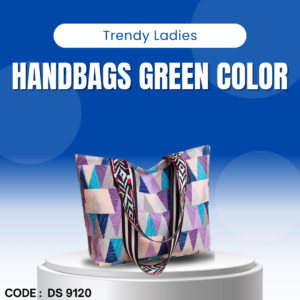 Trendy Ladies Handbags green color